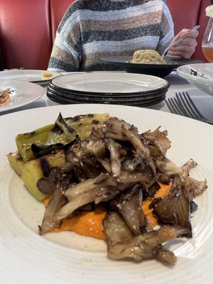 Roasted leeks  at Crossroads Kitchen in Calabasas