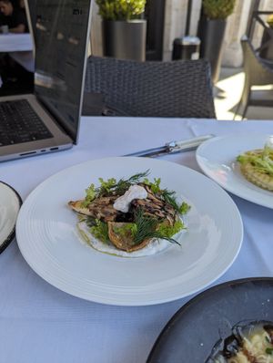 Artichoke hearts + Maitake at Crossroads Kitchen in Calabasas
