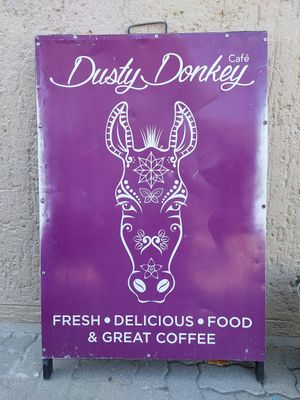 💜  🫏 at Dusty Donkey Cafe in Maun