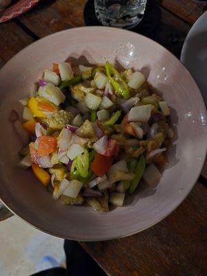 Eggplant salad. Simple but good taste at TriVal El Nido in El Nido