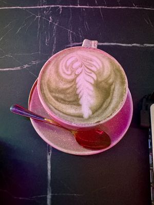 Matcha latte with oat milk   at Pink Zebra in North London