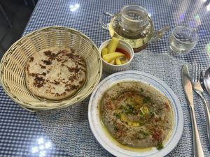 Hummus and pita  at Koren's Restaurant - Maybe closed in Puerto Galera
