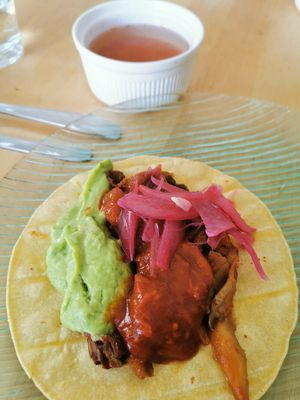 Tacos de birria (setas) at Gran Vida in Mairena Del Aljarafe