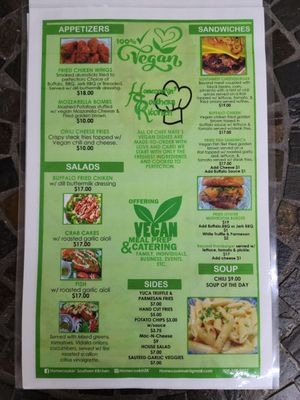 Menu. at Homecookin' Southern Kitchen in Roselle