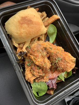 Fried Oyster Sandwich   at Homecookin' Southern Kitchen in Roselle