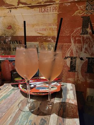 Rhubarb Breezes (2 for £15) at Vietnamese Street Kitchen in Birmingham