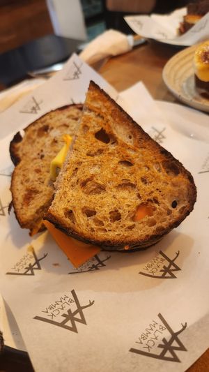 Champi grilled cheese at Black Mamba in Santiago