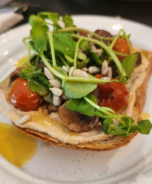 Tostada especial at Black Mamba in Santiago