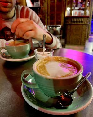 Perfect latte with soy milk (uses Orasi milks) at Lumen Coffee 1936 in Yerevan