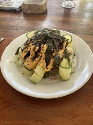 Spirolina waffle   at Kaikaia in Rivas