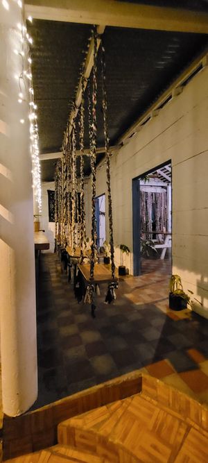 One of the terrasses facing street  #Veganuary at Kaikaia in Rivas