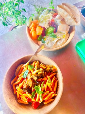 Penne all’arrabbiata at CasaTeranga PlantBaseDakar in Dakar