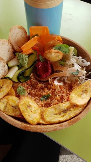 Jollof Plate at CasaTeranga PlantBaseDakar in Dakar