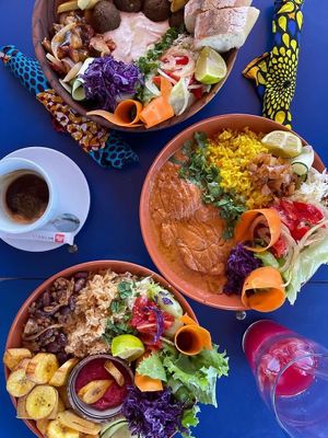 Mafé + Jollof African vibes  at CasaTeranga PlantBaseDakar in Dakar