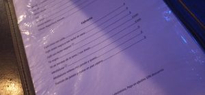 Menu at Lo De Urquiza in Villa De Merlo