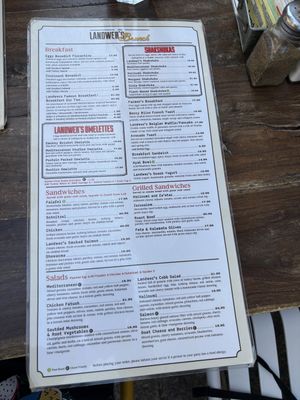 Menu 1 June 2025  at Cafe Landwer in Toronto