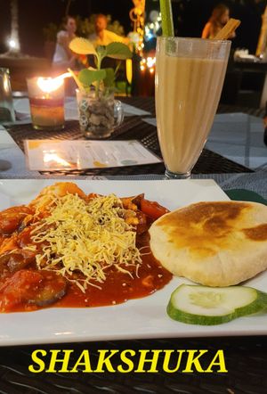 Shakshuka with homemade bread at Villa Potenciana Restaurant in Malapascua Island