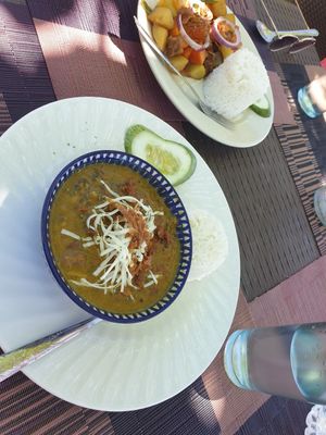 Monggo curry at Villa Potenciana Restaurant in Malapascua Island