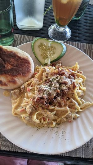 Carbonara at Villa Potenciana Restaurant in Malapascua Island
