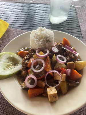 Adobo   at Villa Potenciana Restaurant in Malapascua Island