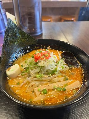 Vegan miso ramen - AMAZING at Ramen Takanotsume Nangoten in Sapporo