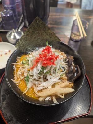 Vegan ramen at Ramen Takanotsume Nangoten in Sapporo