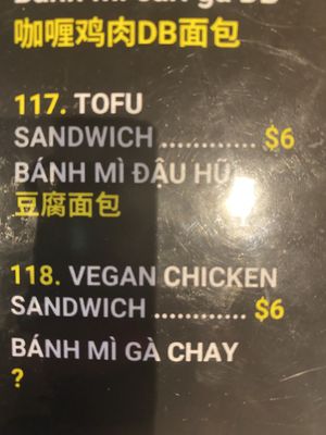 Vegan bahn mi  at Pho Thanh in Las Vegas