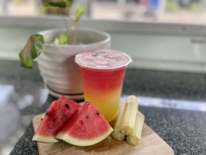 Watermelon cane  at Juicy Street in Siem Reap