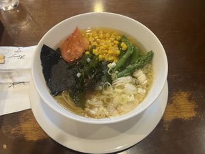 Vegan ramen  at Kamaya Café du Reverbere in Nikko