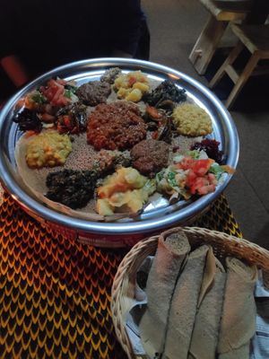 Double "Mahberawi Kombination Addis" at Lalibela Restaurant - Kreuzberg in Berlin