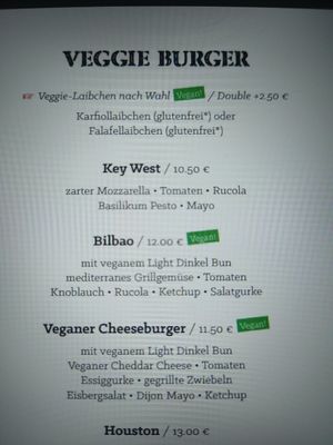 Vegan burger at Le Burger in Innsbruck