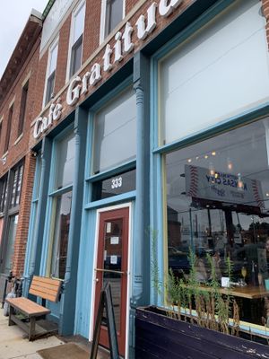 Entrance at Cafe Gratitude in Kansas City