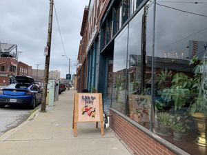 Outside the cafe at Cafe Gratitude in Kansas City