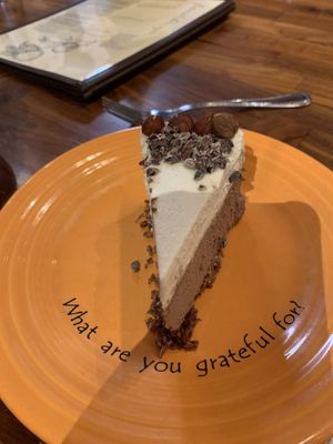 Cheese cake  at Cafe Gratitude in Kansas City