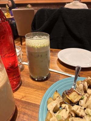 Matcha lattee #Veganuary at Cafe Gratitude in Kansas City