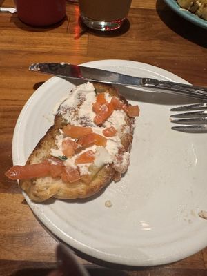 After spreading the cashew mozzarella  #Veganuary at Cafe Gratitude in Kansas City