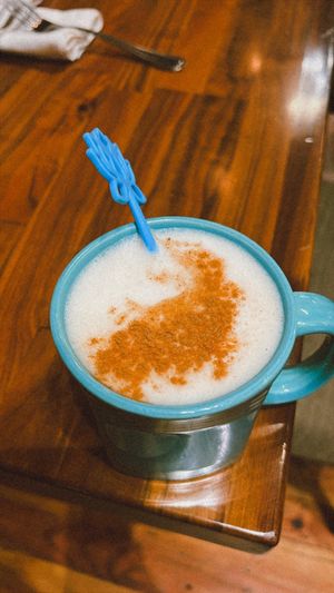 Lavender oat London fog  at Cafe Gratitude in Kansas City