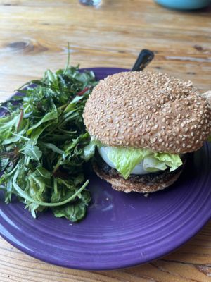 Magical (veggie burger)  at Cafe Gratitude in Kansas City