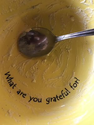 Empty bowl at Cafe Gratitude in Kansas City