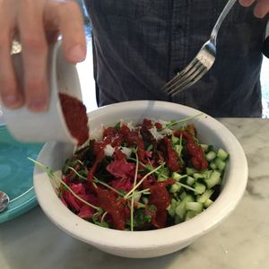 cant remember this dish! at Cafe Gratitude in Kansas City