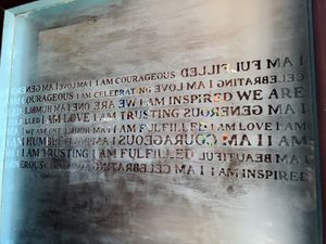 “I am love" at Cafe Gratitude in Kansas City