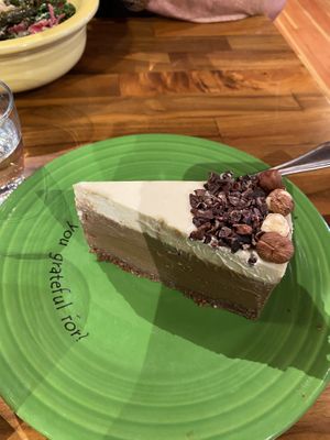 Hazelnut Chocolate Pie at Cafe Gratitude in Kansas City