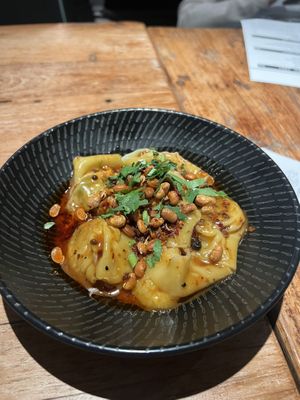 Corn and coriander dumplings (yum!)  at Chu the Phat in South Brisbane