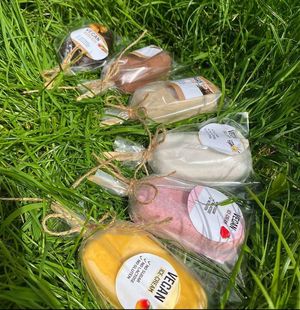 Vegan ice-cream: vanilla, mango, strawberry, chocolate, cappuccino and "snickers".  at Korysno - Корiсно in Rivne