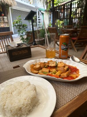  Vegan sweet and sour + Fanta   at Anna's Restaurant in Koh Phi Phi