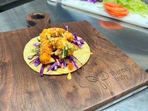 Shrimp Tacos, needless to say more, come and try for yourself!  at Plantastic Indy in Indianapolis