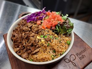 You asked for it, and we listened; First ever in its class, our 100% Plant-based Hibachi Steak.
Go to our site for entire description and update menu at Plantastic Indy in Indianapolis