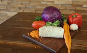 Veggie Burrito at Plantastic Indy in Indianapolis