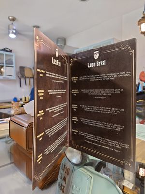 Menu at Pizzería Luca Brasi in Madrid