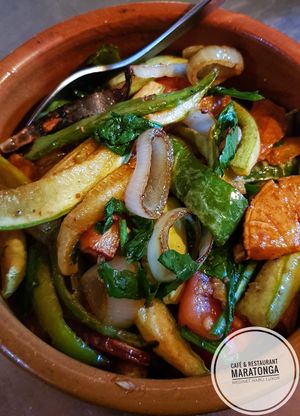 Fried veggies at Café & Restaurant Maratonga in Luxor